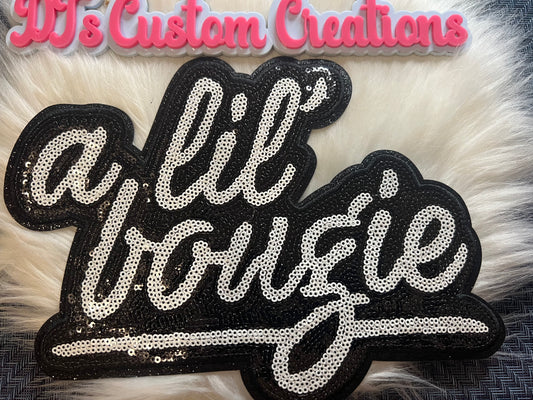 Big Sequin Black White