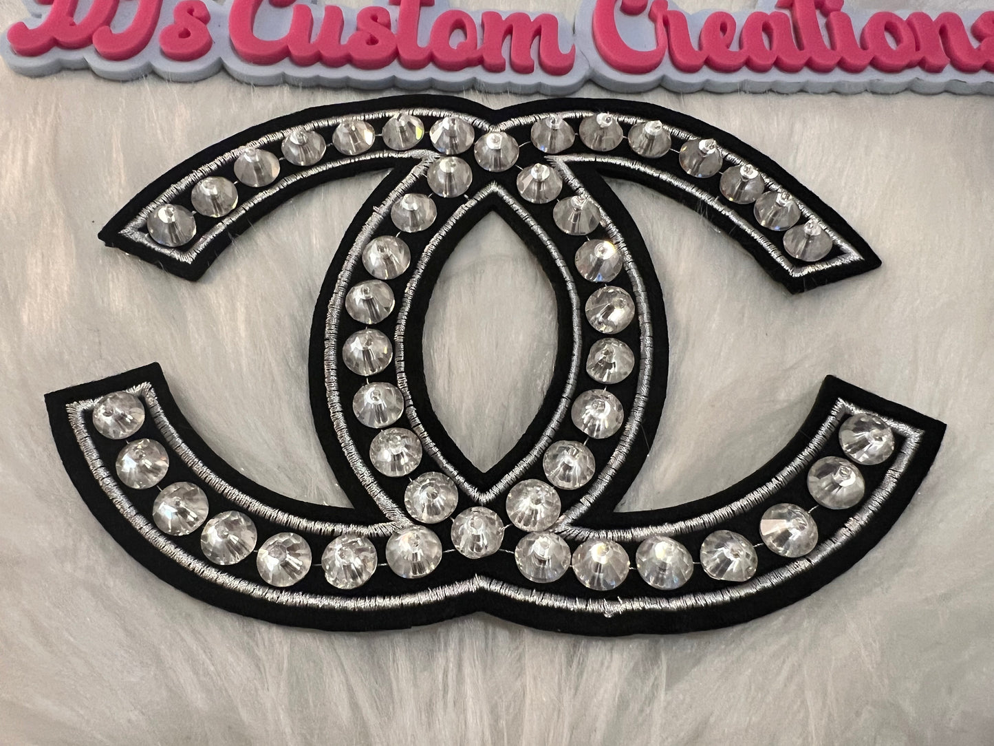 Black Clear Rhinestone CC