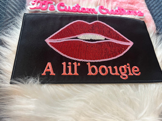 Sequin Red Pink Lips A lil Bougie