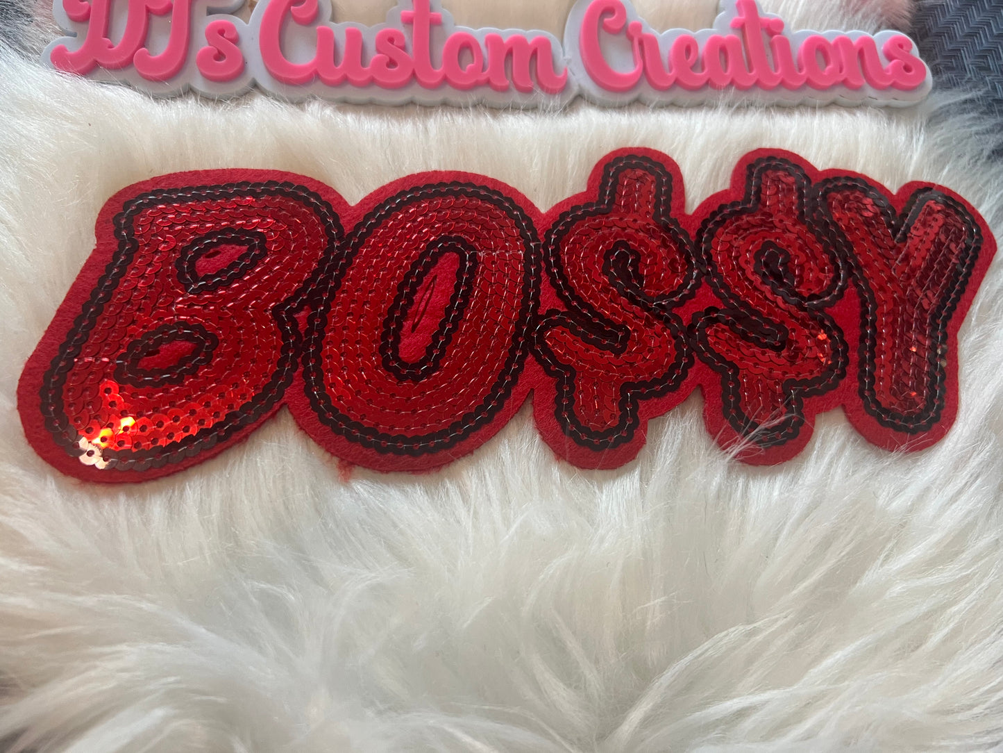 Sequin Red Black Bossy