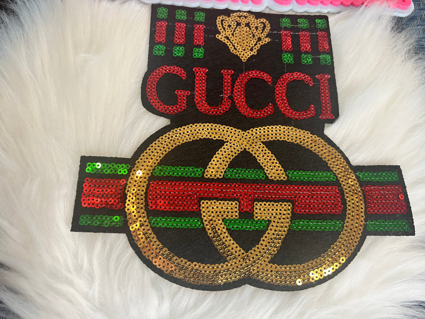 Sequin Gold Red Green GG