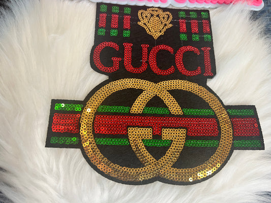 Sequin Gold Red Green GG