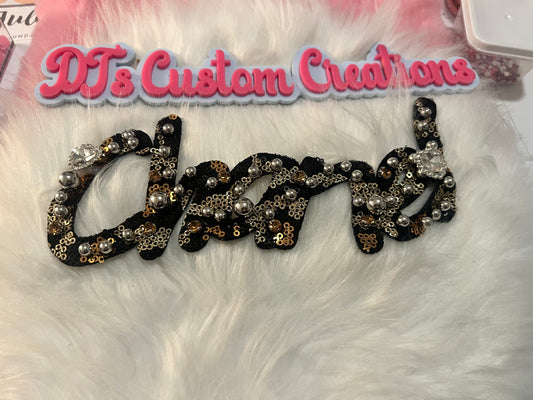 Sequin Black Gold CC