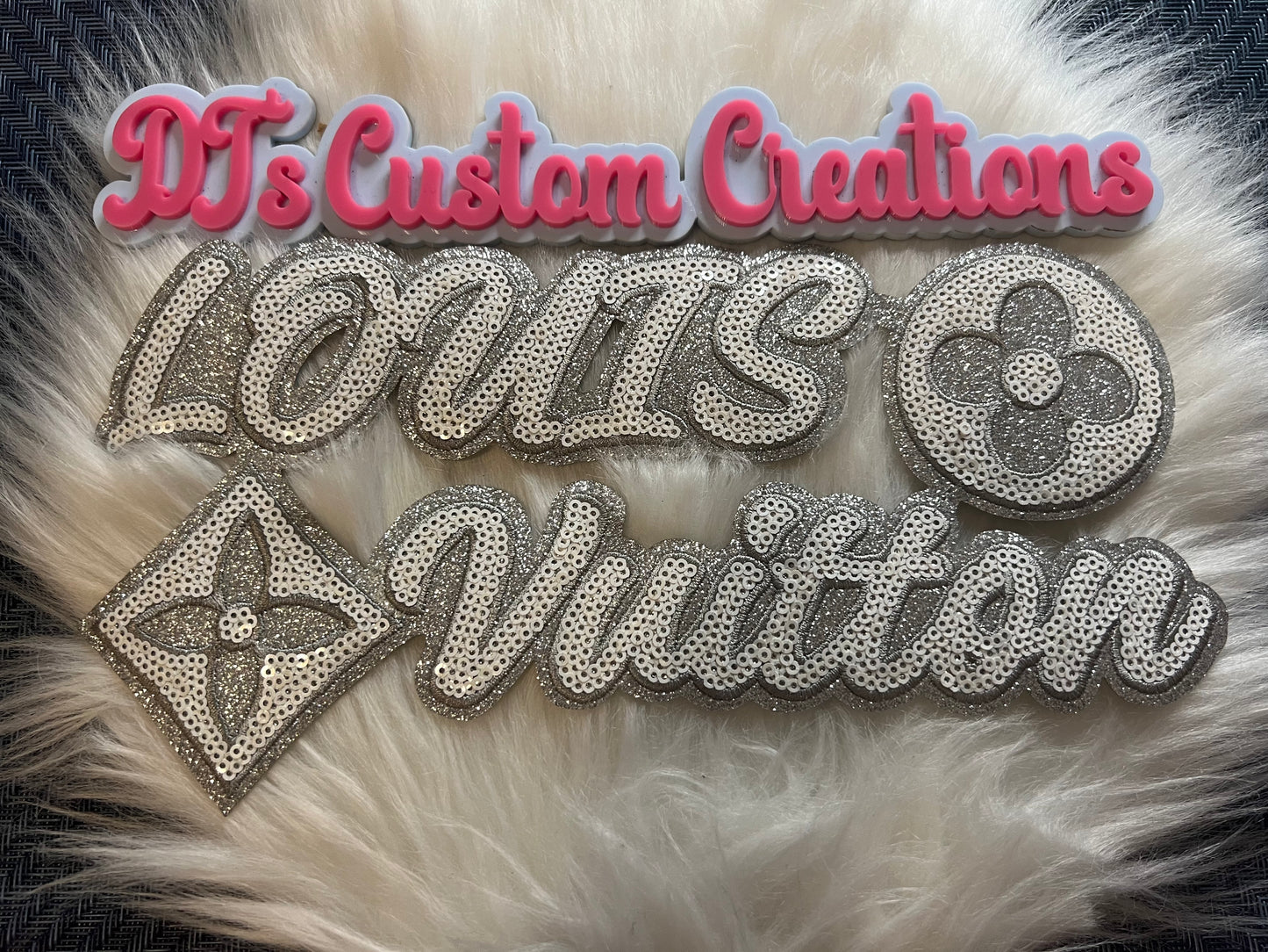 Sequin Silver White
