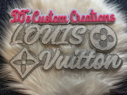 Sequin Silver White