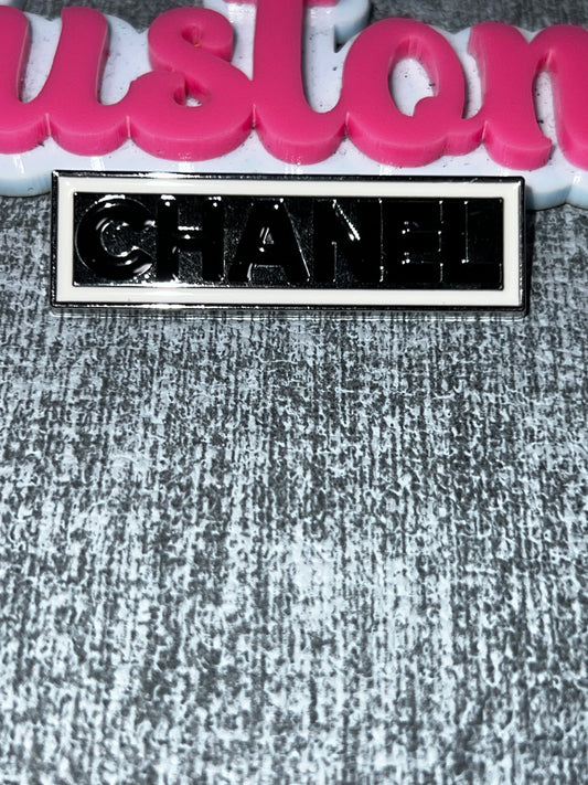 Black and White Rectangle Fashion Pin Brooch – Glam Decorative Accessory
