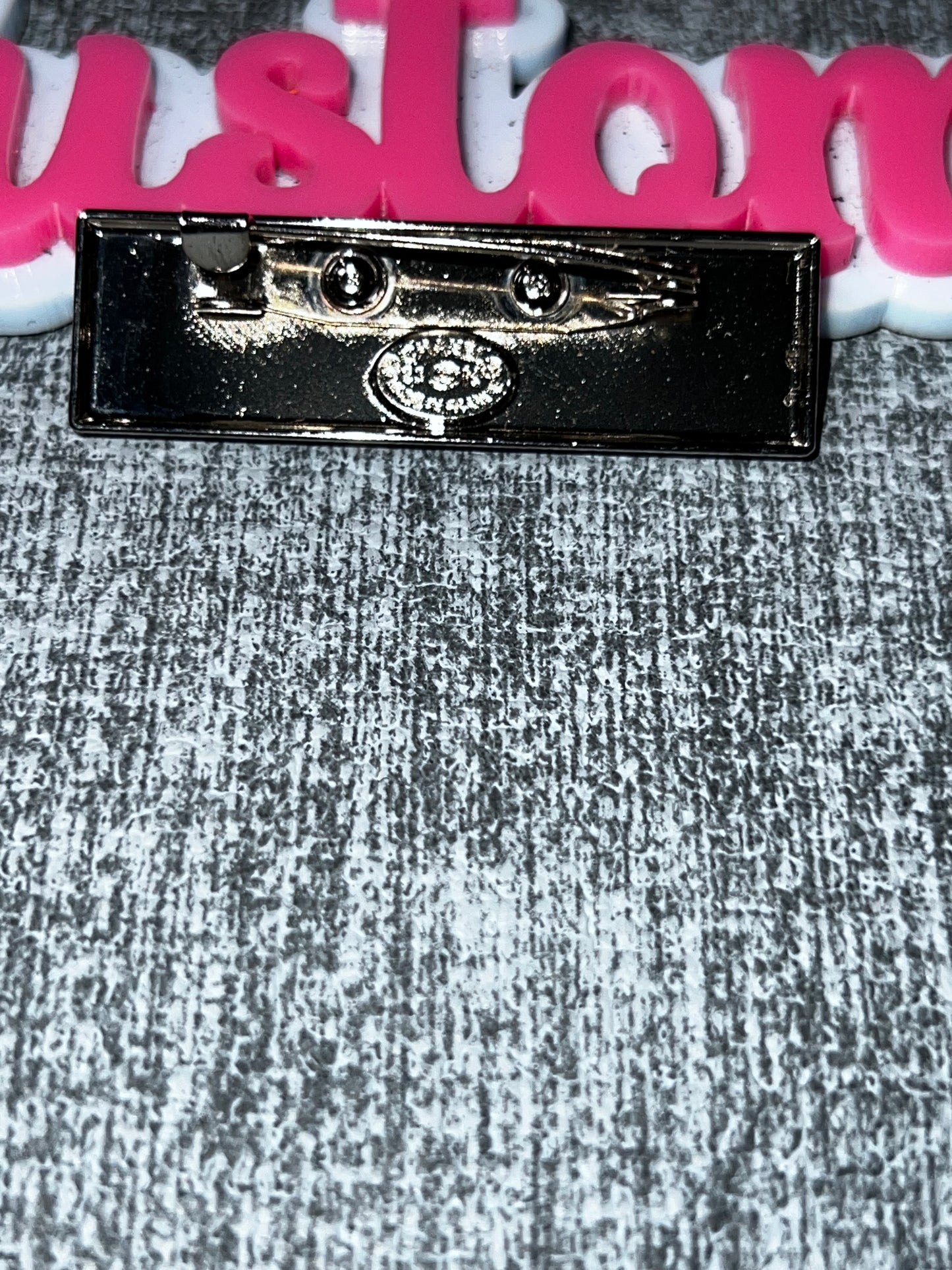 Black and White Rectangle Fashion Pin Brooch – Glam Decorative Accessory