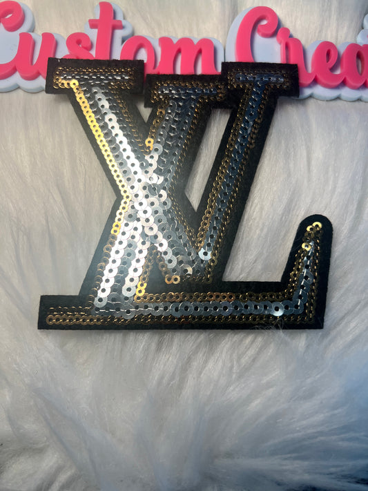 Black Gold Trim Silver LV