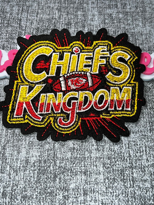 Kingdom Embroidered Iron-On Patch – Sports Fan Embroidered Appliqué