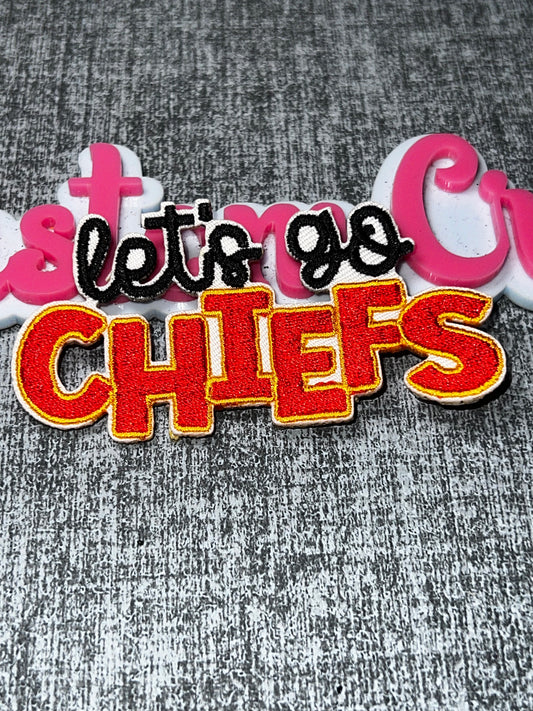 Let’s Go Embroidered Iron-On Patch – Embroidered Sports Fan Appliqué