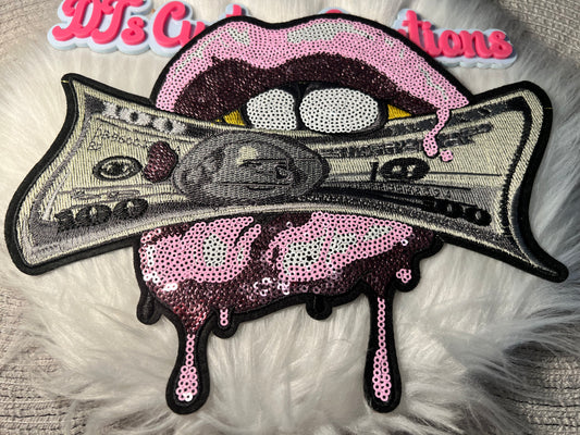 Sequin Pink Money Lips