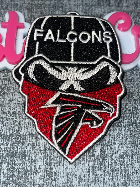 Red Bird Fan Embroidered Iron-On Patch | Red Bird Mascot Decorative Appliqué