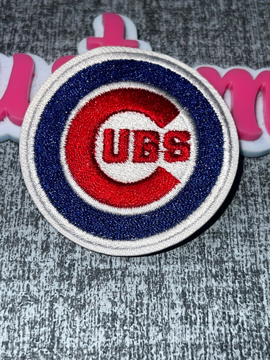Red, White & Blue Circular Embroidered Iron-On Patch