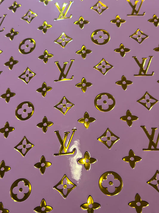 Lite Pink Gold Embossed LV