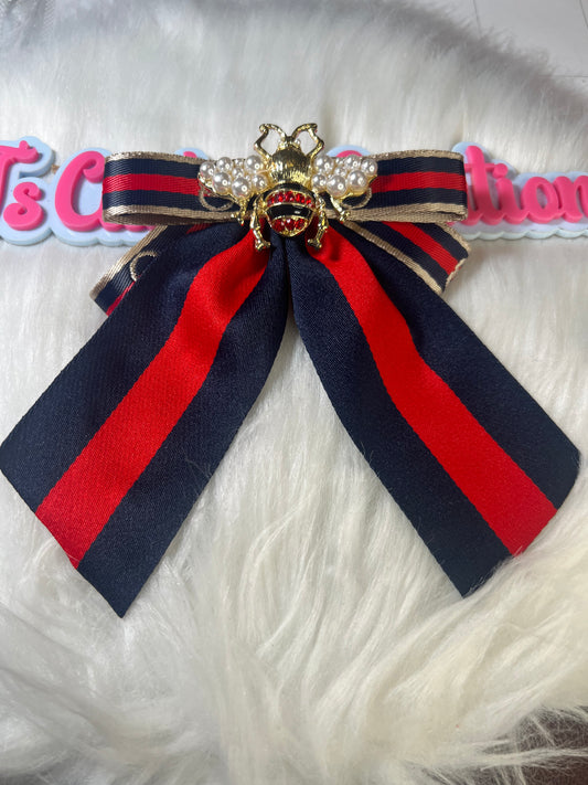 Navy Blue GG Brooch