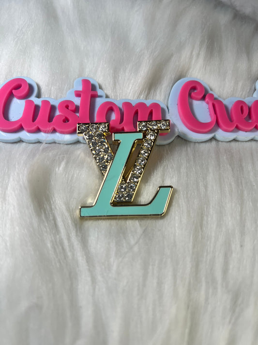 Tiffany-Green Gold LV Bling Brooch
