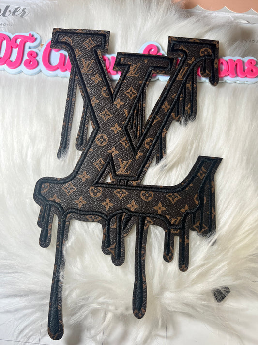 Dripping Faux Leather LV