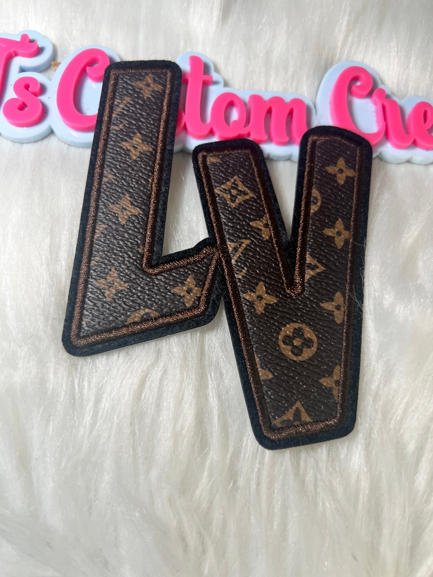 Brown LV Faux Leather