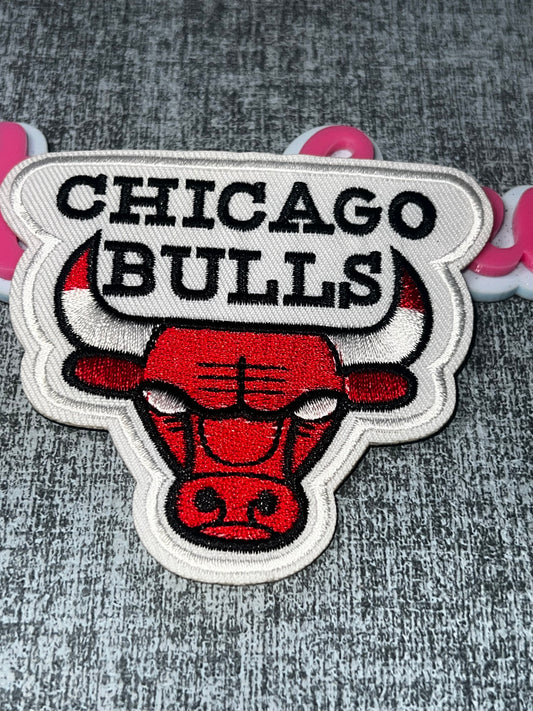 Red Bull Head Embroidered Iron-On Patch | Animal Head Appliqué