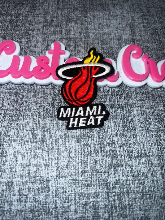 Flame Icon Embroidered Iron-On Patch | Red White Statement Appliqué