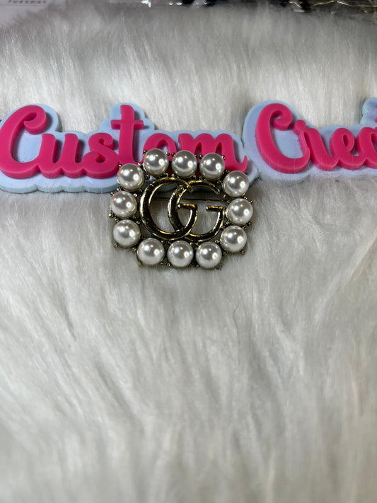 Pearl Gold GG Brooch