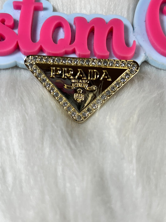 Prada Bling Gold Brooch