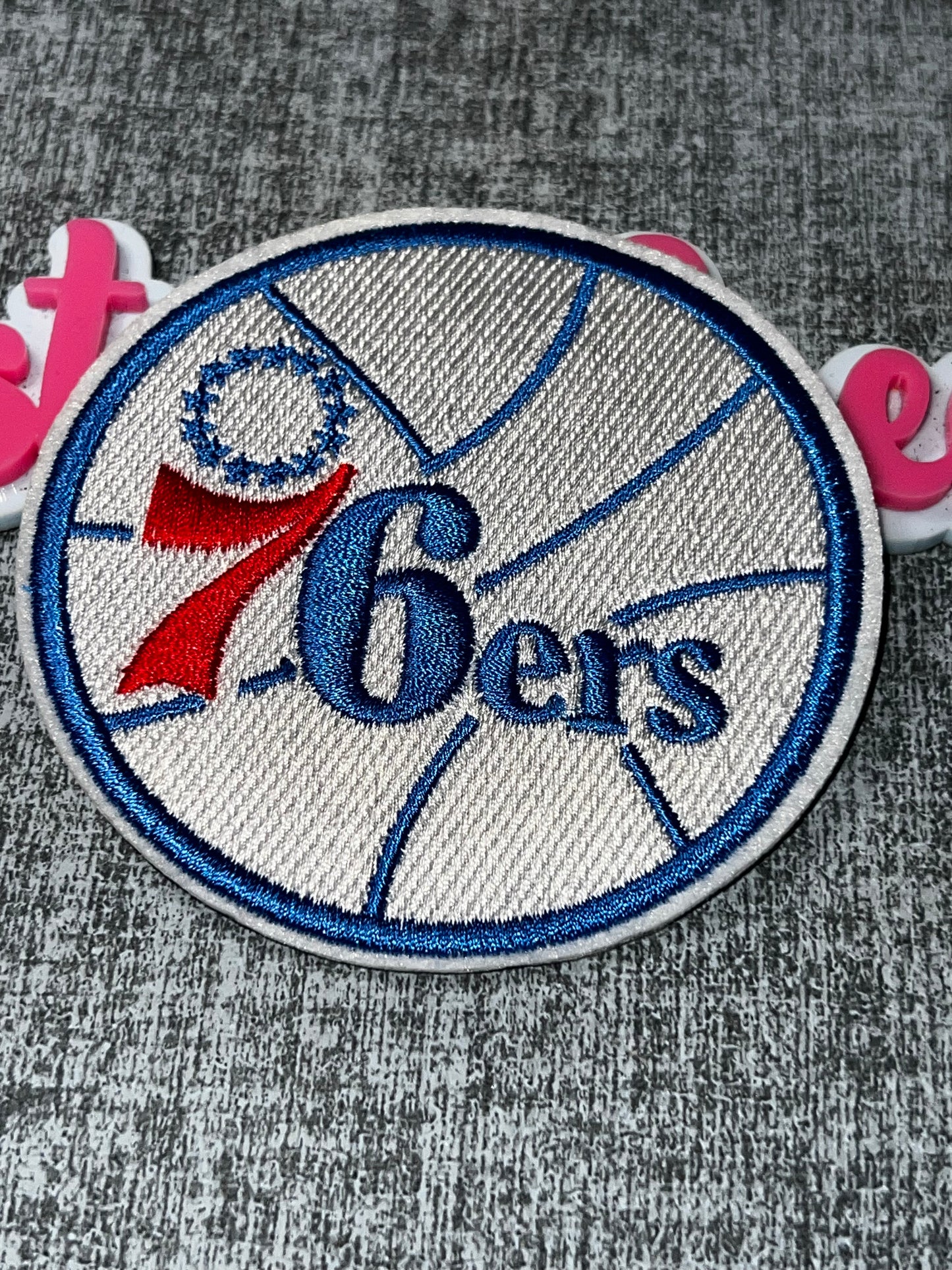 Red White Circle Bird Embroidered Iron-On Patch | Statement Appliqué