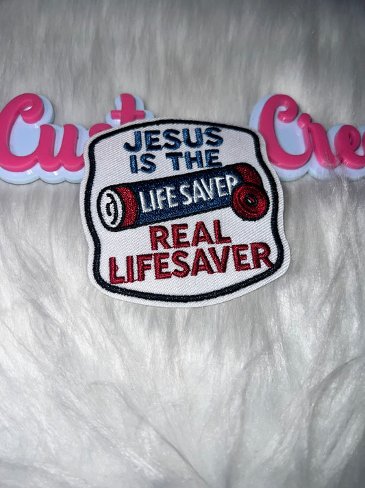 ✝️ “Jesus Is the Real Lifesaver” Iron-On Patch Religion