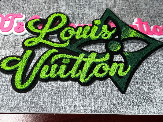 Green Paris Fashion Embroidered Patch –Iron On Applique