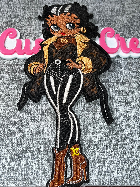 Brown Monogram Glam Woman Embroidered Patch – Fashion Iron On Applique
