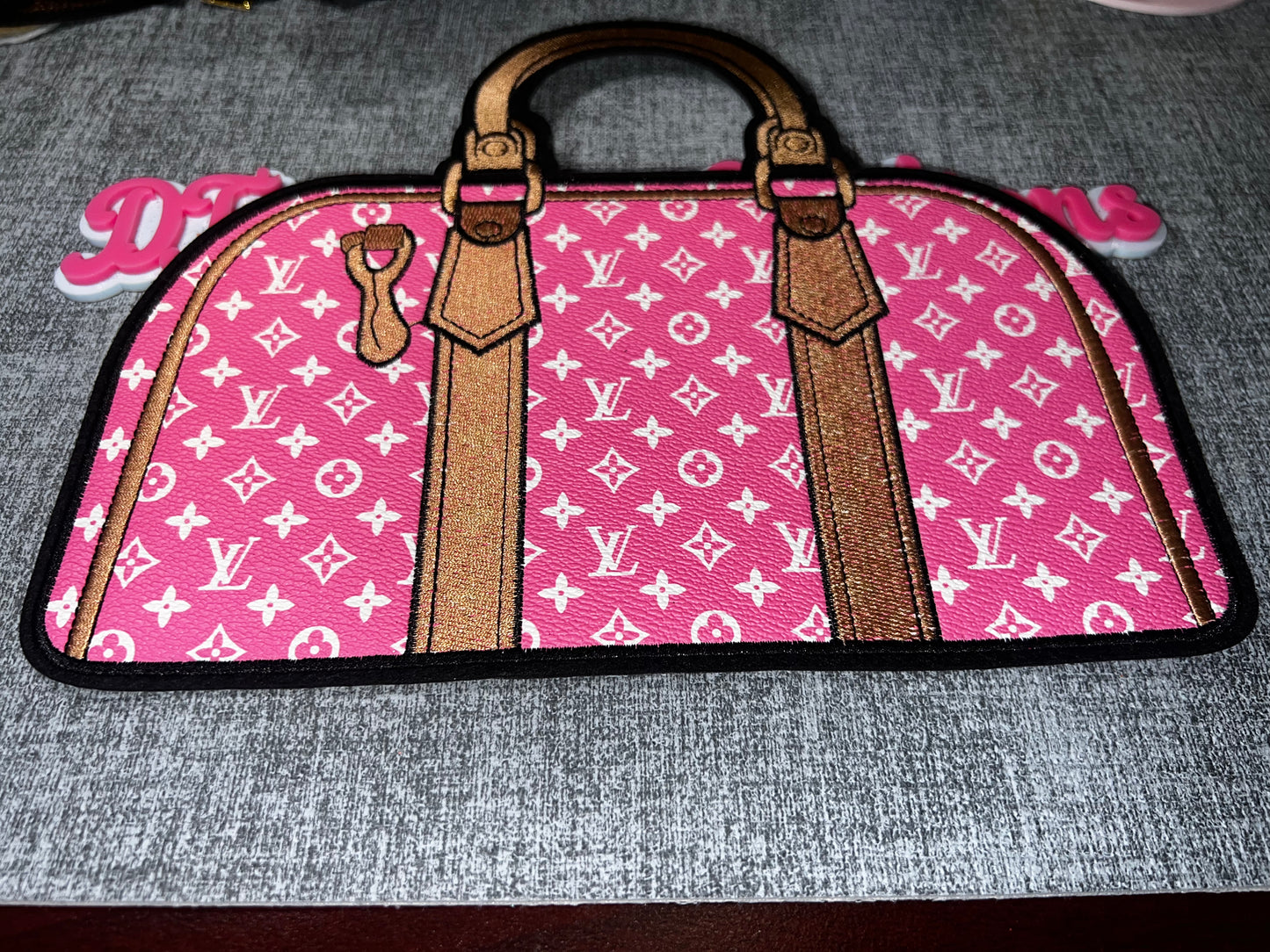 Pink Monogram-Inspired Handbag Embroidered Patch – Fashion Iron On Applique