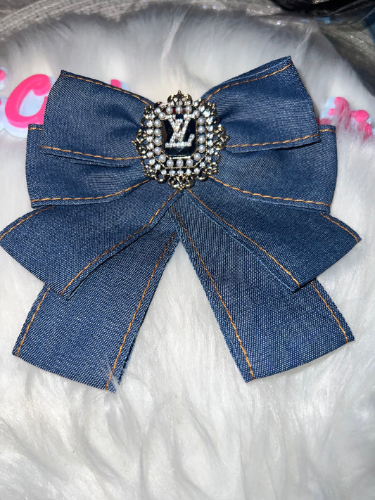 💎👑 Denim LV Designer-Inspired Brooch
