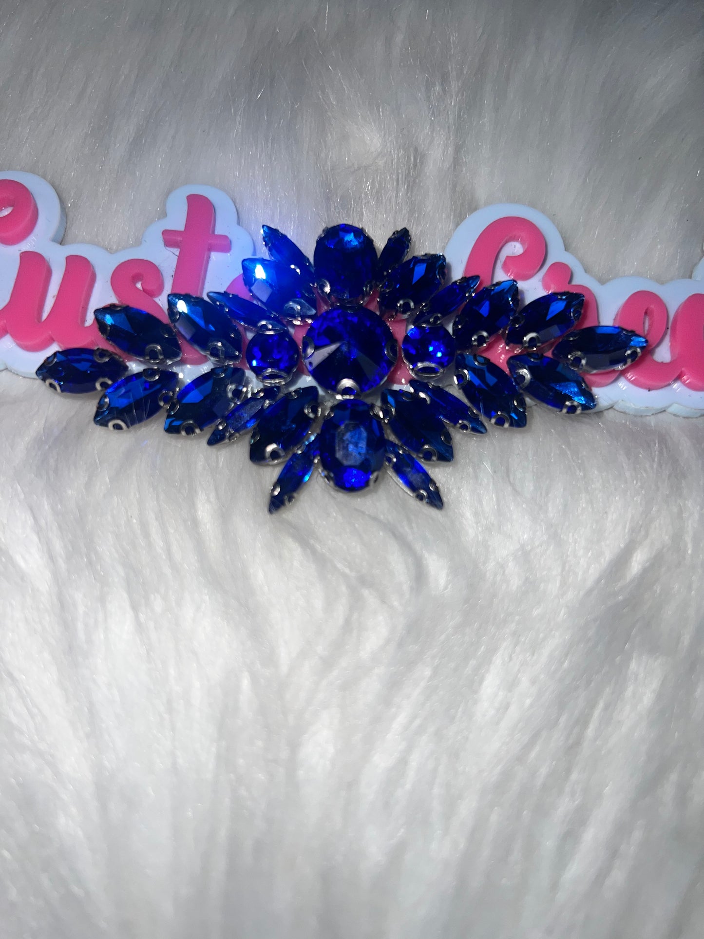 🔹 Royal Blue Marquise Crystal Cluster