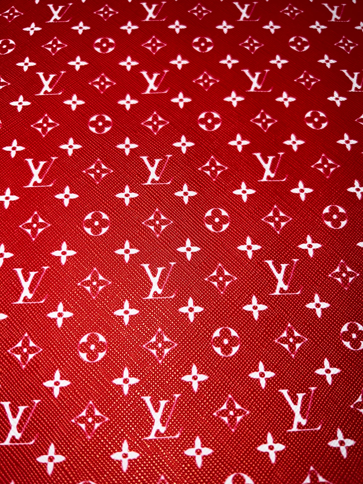 Red White Geometric Monogram Faux Leather Sheet – Fashion Craft Fabric