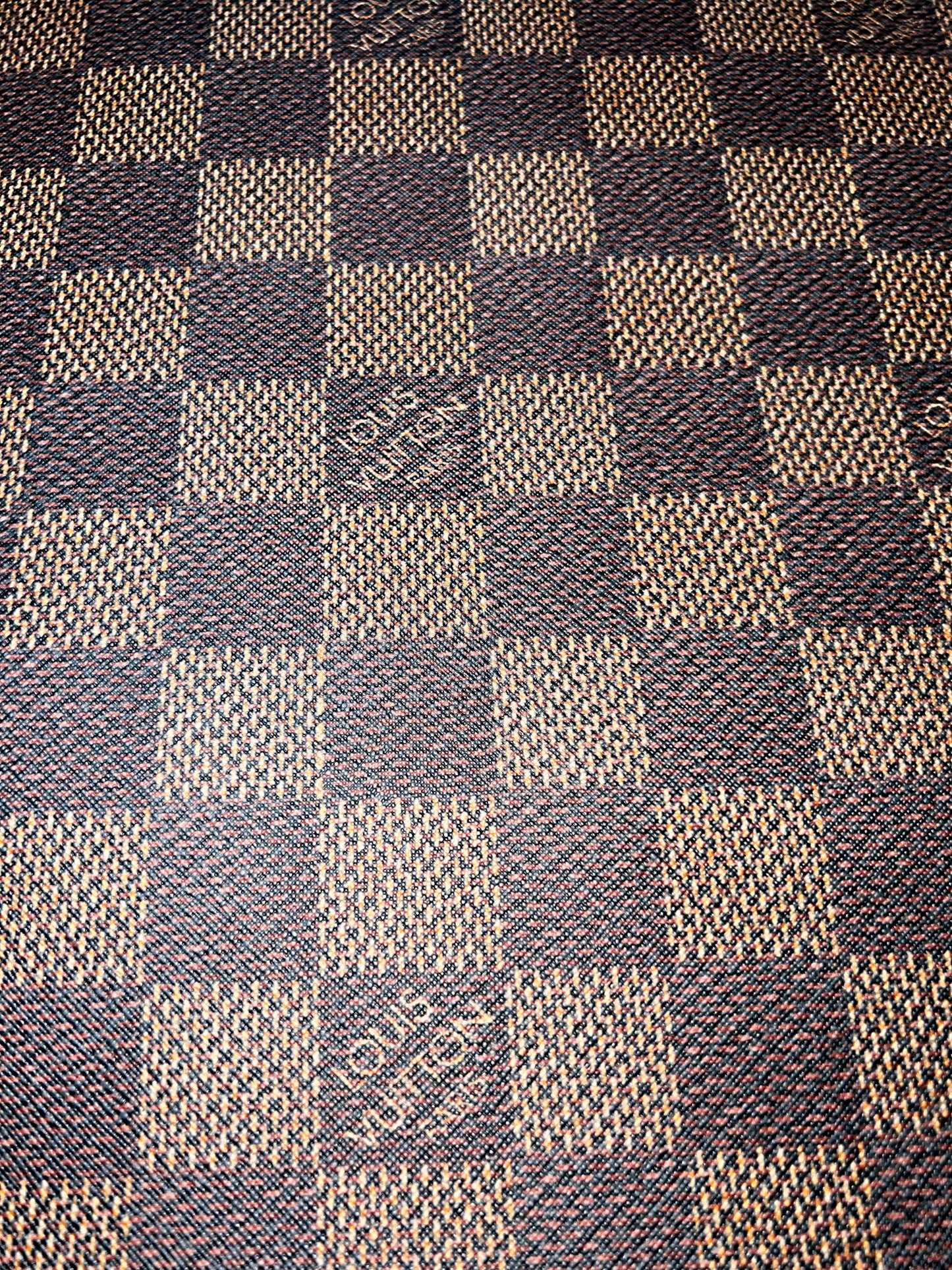 Brown Black Checkerboard Faux Leather Sheet – 9x12