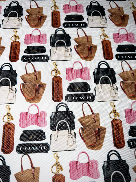 Handbag Fashion Print Faux Leather Sheet – 9x12
