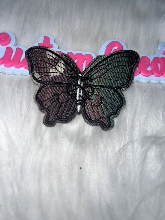 Camo Butterfly Patch Iron-On