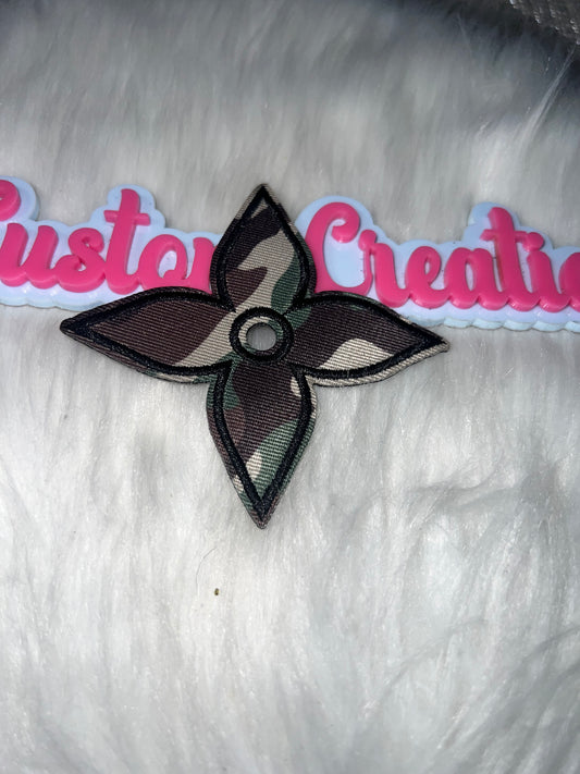 Camo Flower Designer Patch (Iron-On)