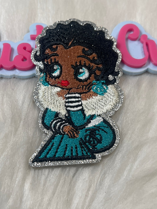 Winter Glam Beauty Iron-On Patch