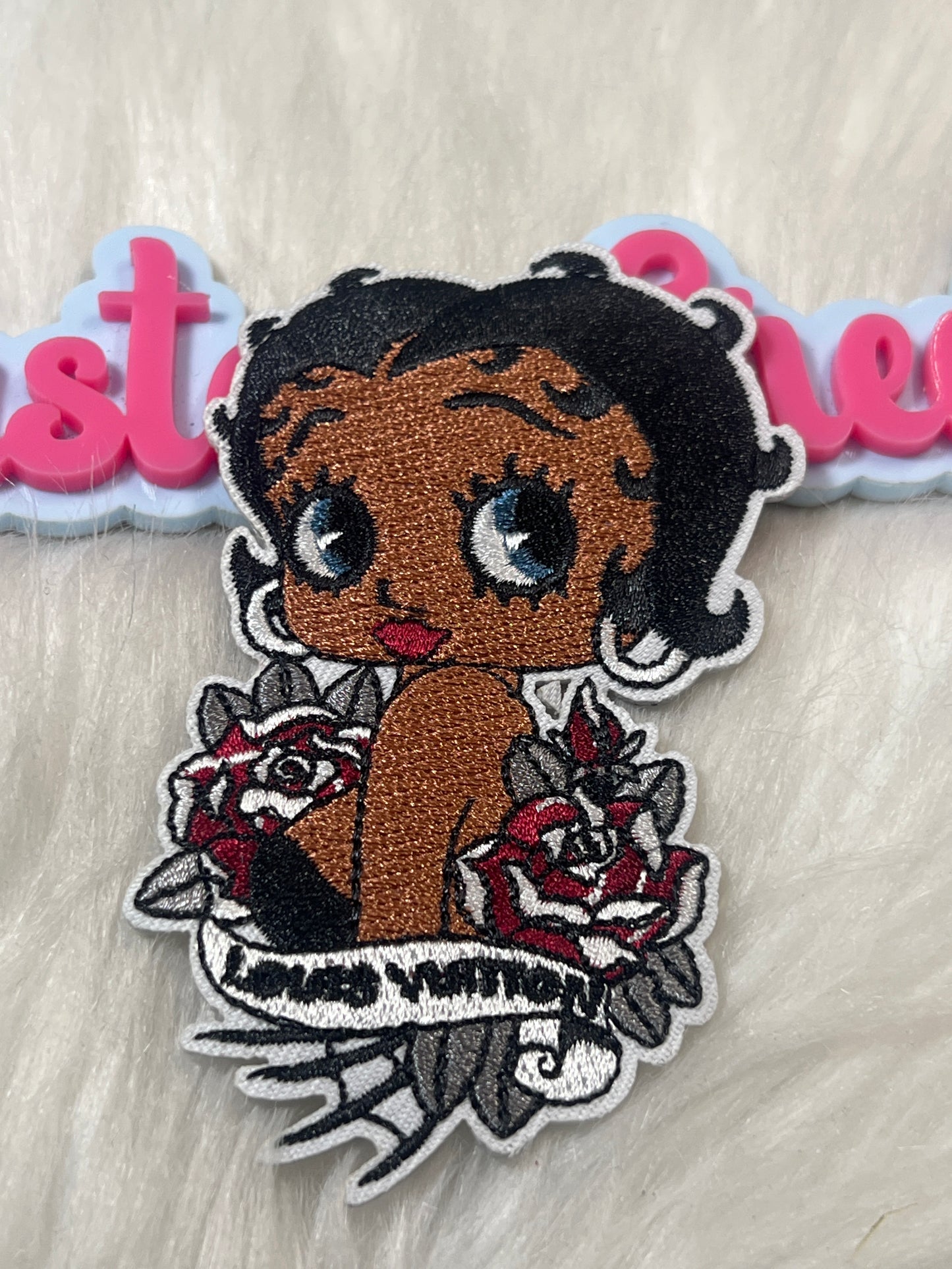 Vintage Glam Beauty Rose Iron-On Patch