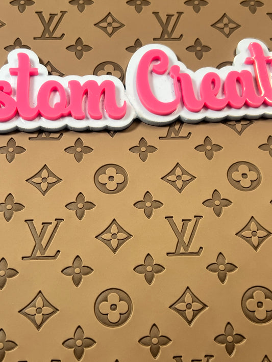 Embossed Faux Leather Sheets Soft Tan