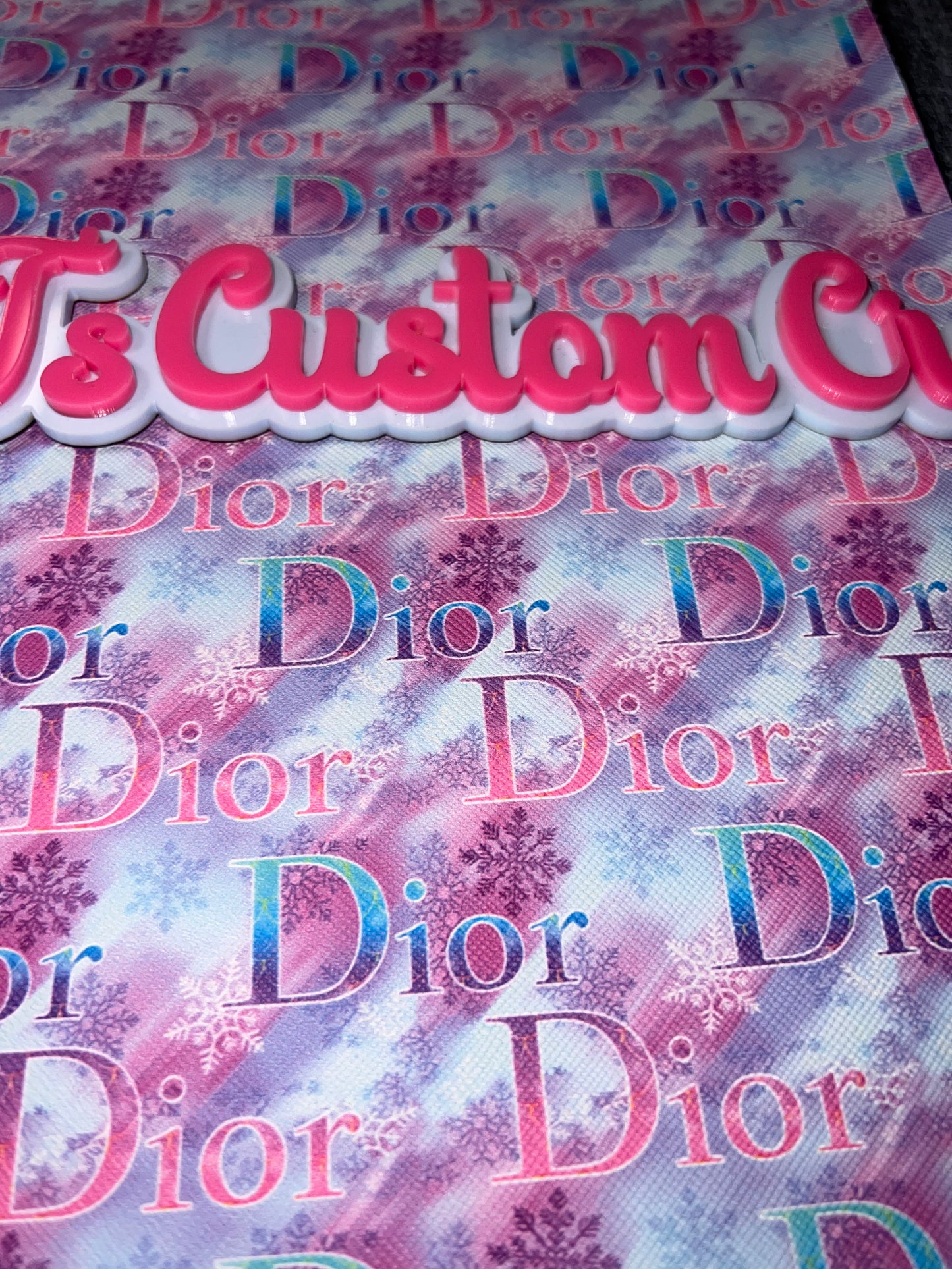 Pink Pastel Snowflake Monogram Faux Leather Sheet 9x12 – Faux Leather for Bows, Earrings & DIY Crafts
