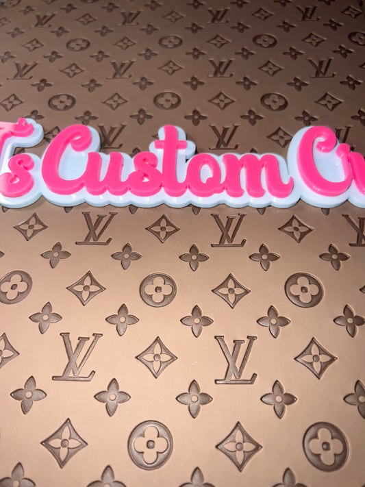 Matte Taupe Embossed Monogram Faux Leather Sheet 9x12 – Faux Leather for Bows, Earrings & DIY Crafts