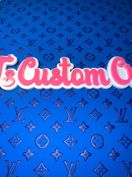 Matte Royal Blue Embossed Monogram Faux Leather Sheet 9x12 – Faux Leather for Bows, Earrings & DIY Crafts