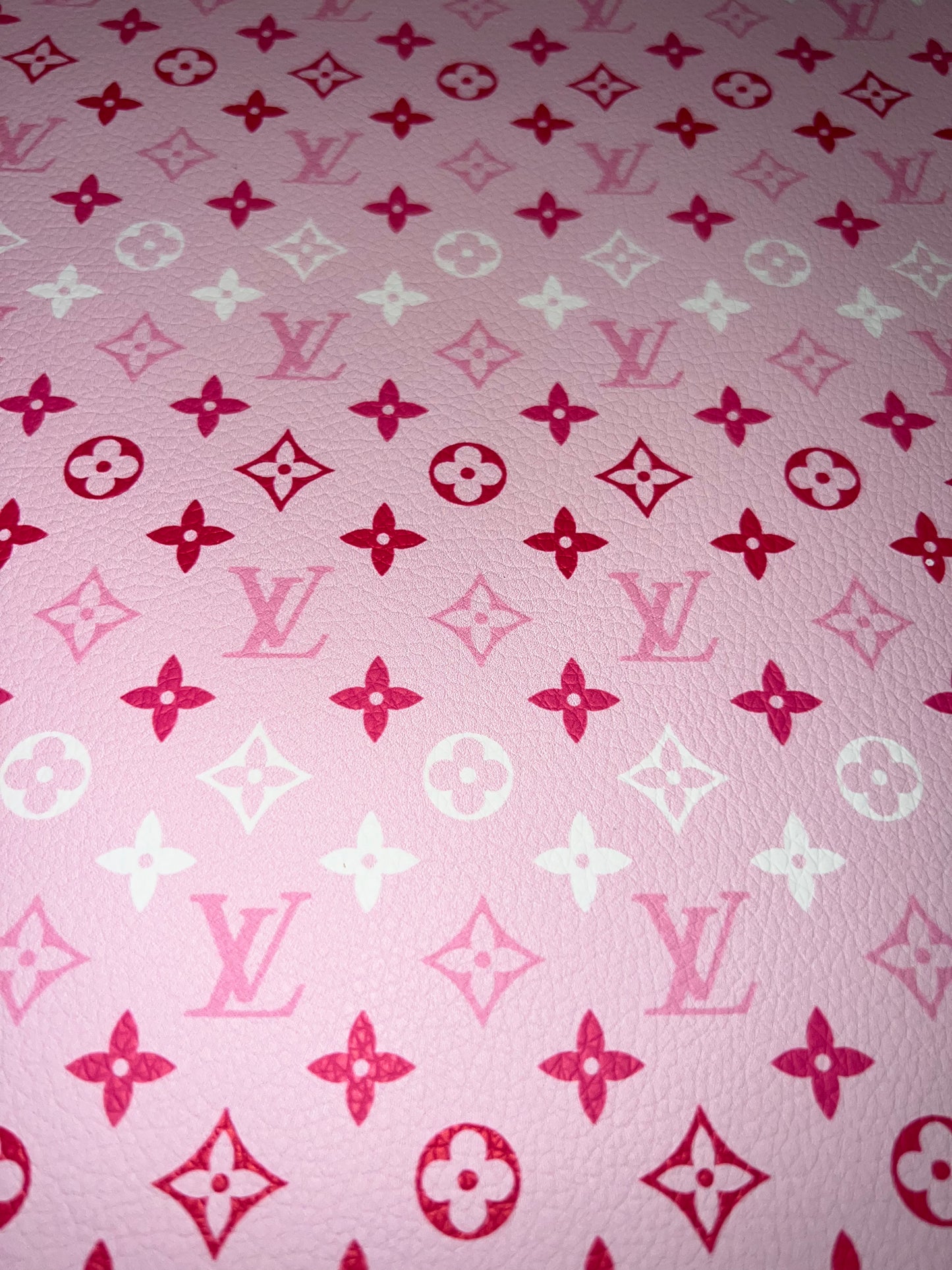 Light Pink Luxury-Style Monogram Faux Leather Sheet – 9x12