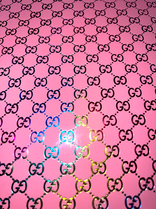 Light Pink Embossed Faux Leather Sheet