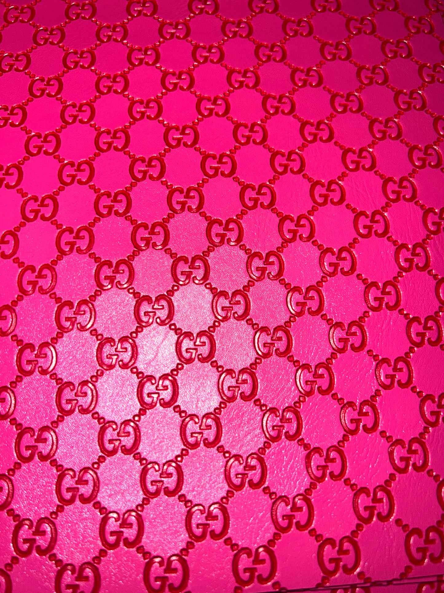 Hot Pink Embossed Faux Leather Sheet