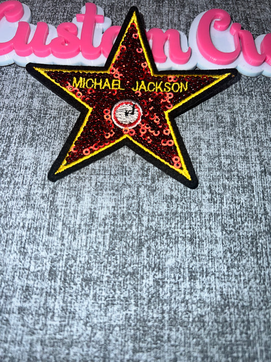 Sequin Retro Star Icon Statement Patch
