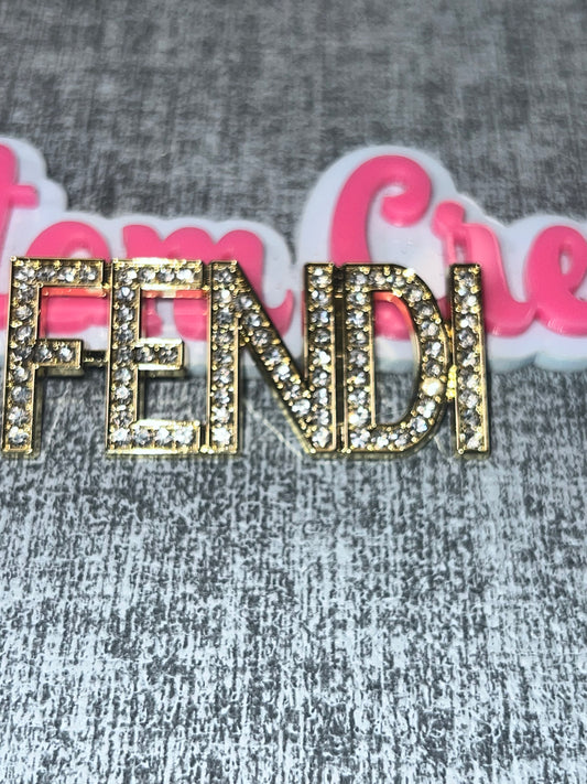 Gold Rhinestone Word Charm – Bling Statement Charm