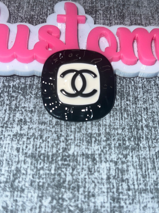 Black Square Charm –Flatback Charm for DIY Crafts